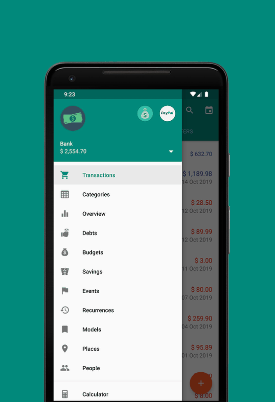 MoneyWallet screenshot