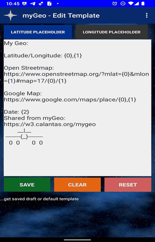 Mygeo screenshot
