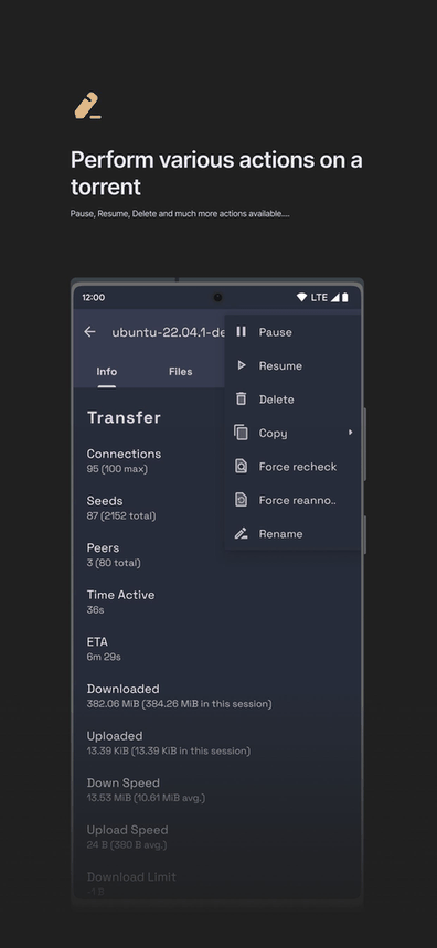 qBittorrent Manager screenshot