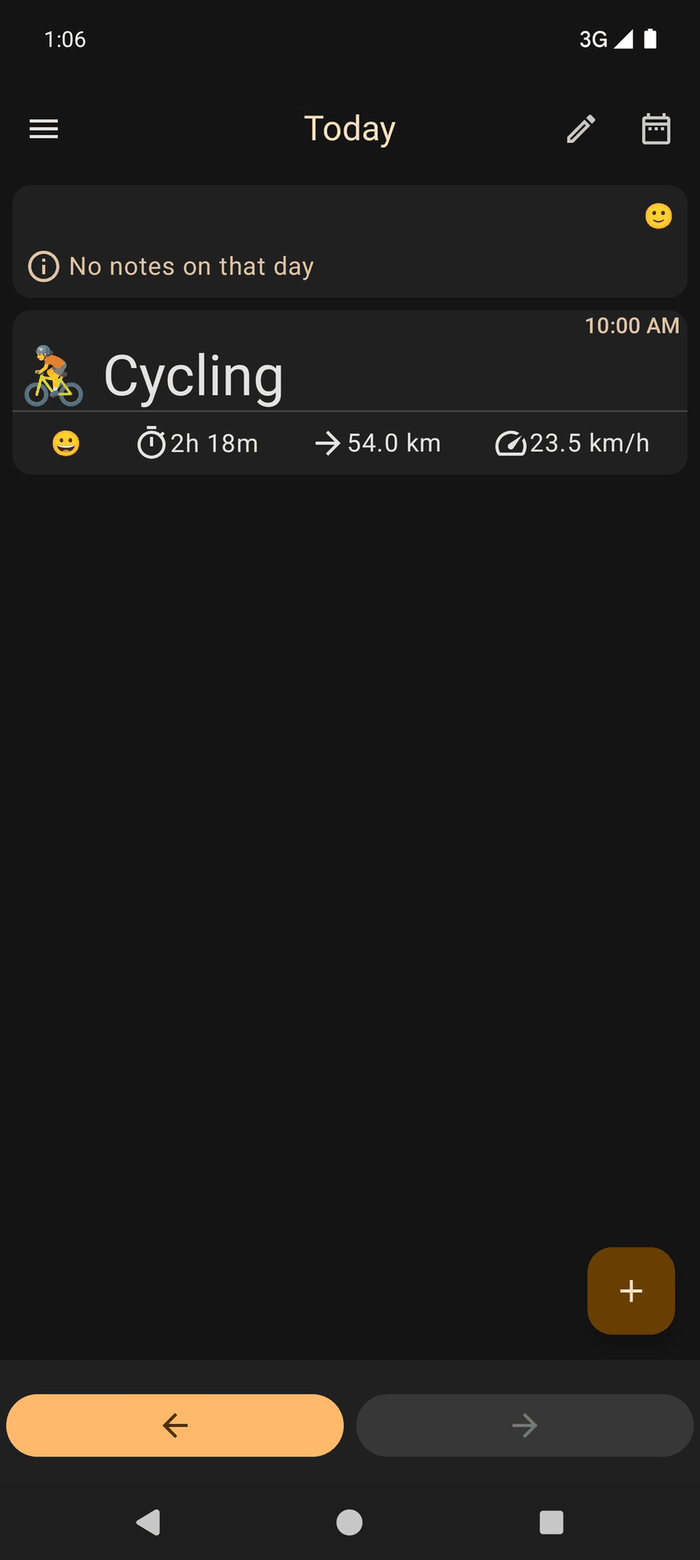 Fitness Calendar screenshot