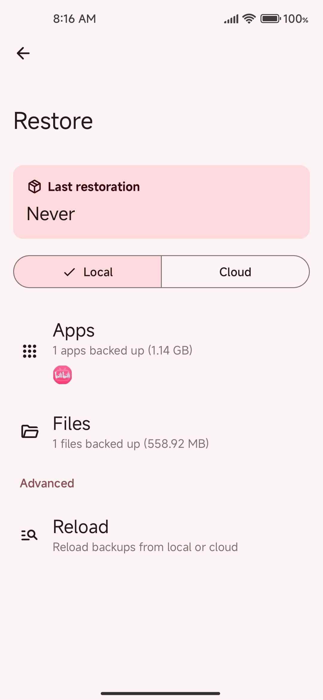 DataBackup screenshot