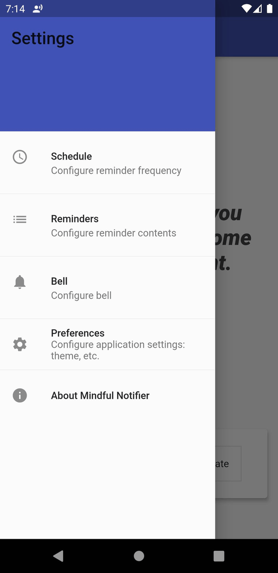 Mindful Notifier screenshot