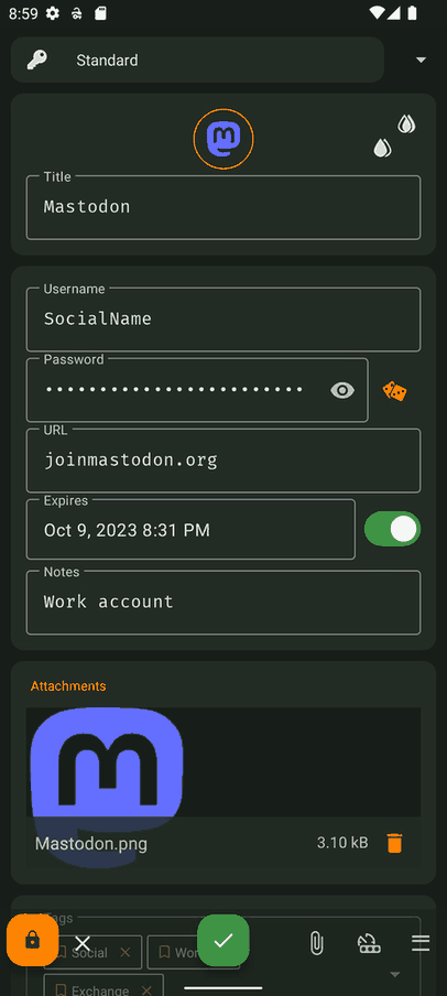 KeePassDX screenshot