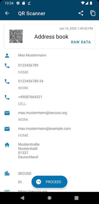 QR Scanner (PFA) screenshot
