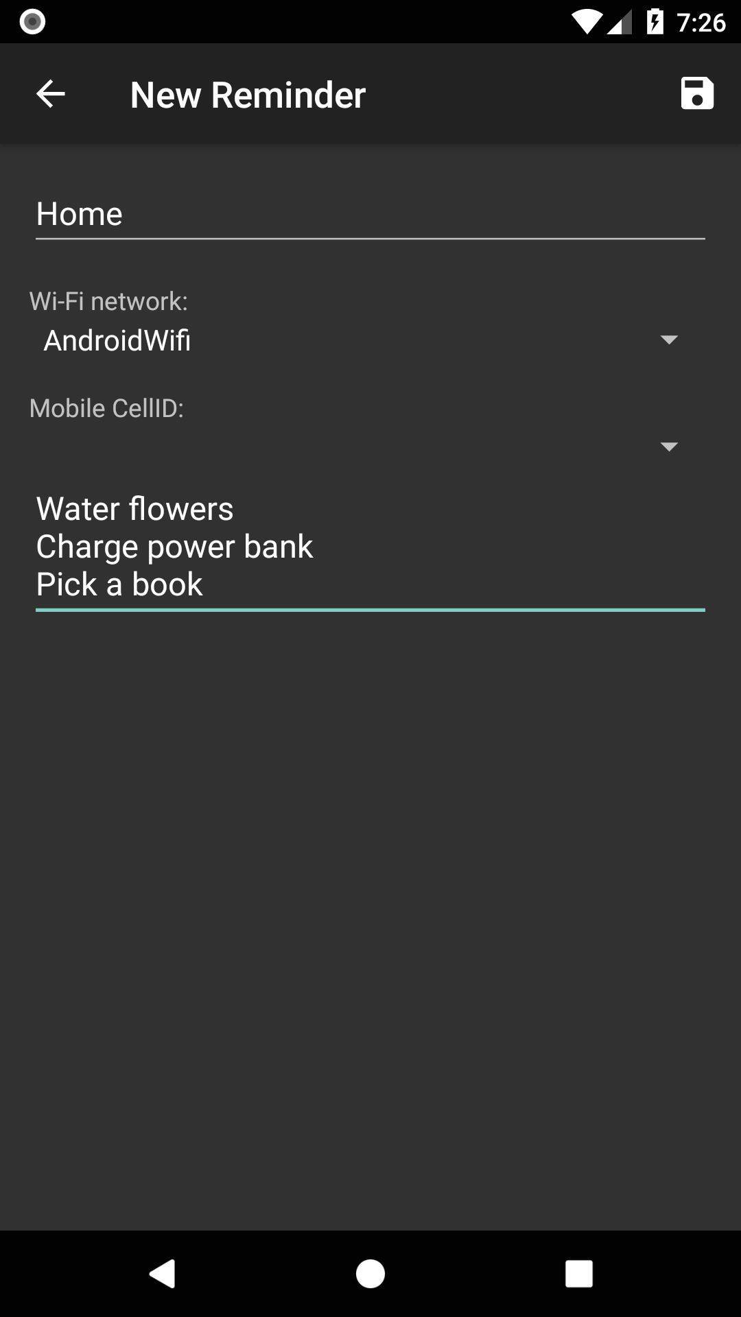 Wi-Fi Reminders screenshot