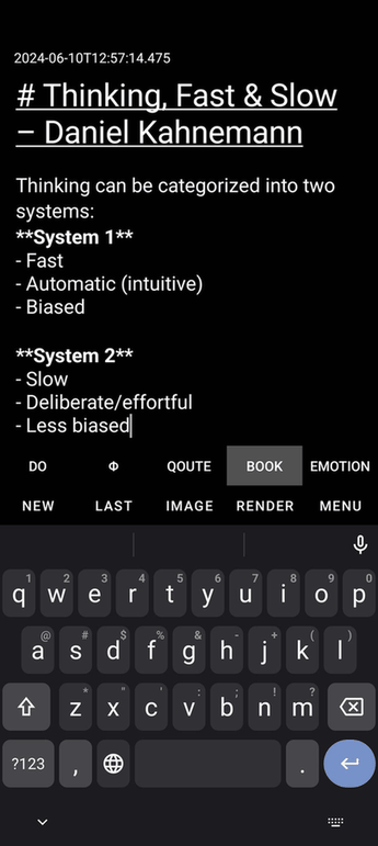 Journalize screenshot