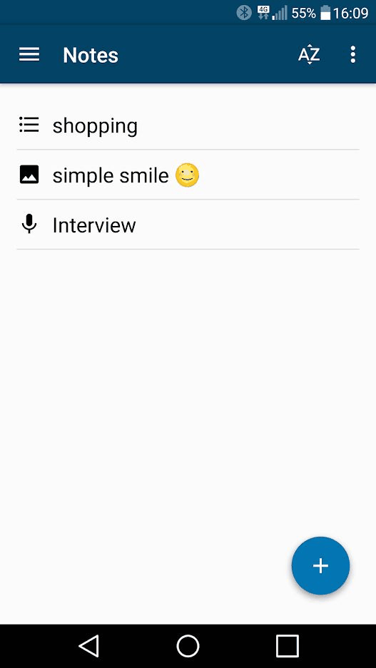Notes (PFA) screenshot