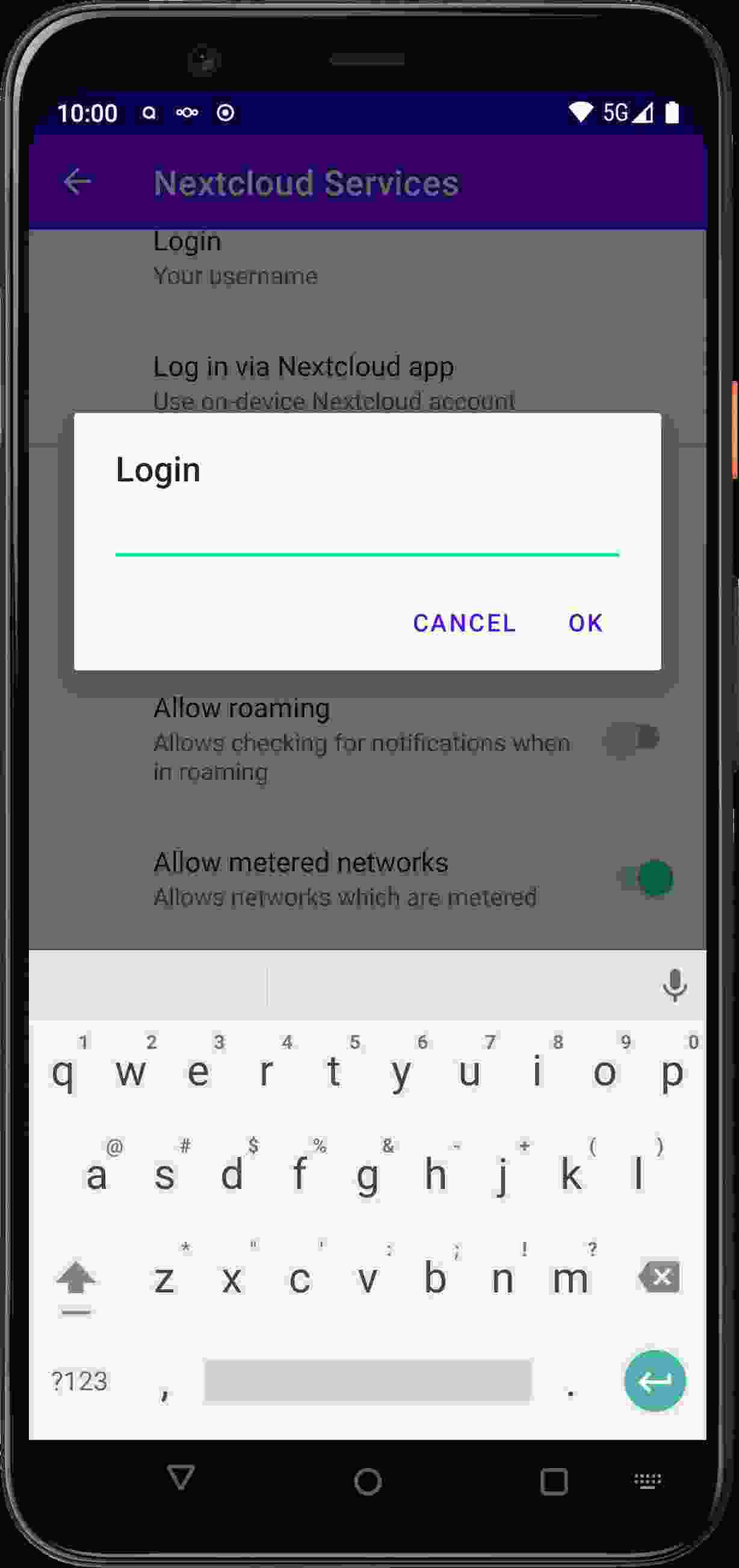 NextcloudServices screenshot