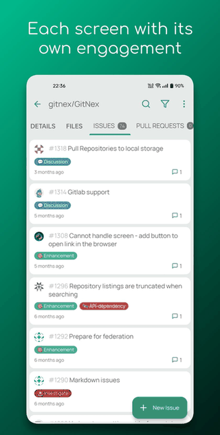 GitNex for Forgejo and Gitea screenshot