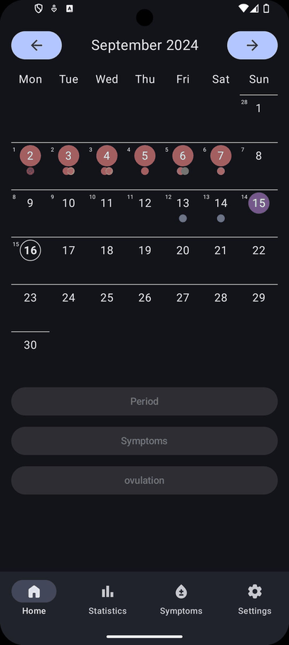 Mensinator screenshot