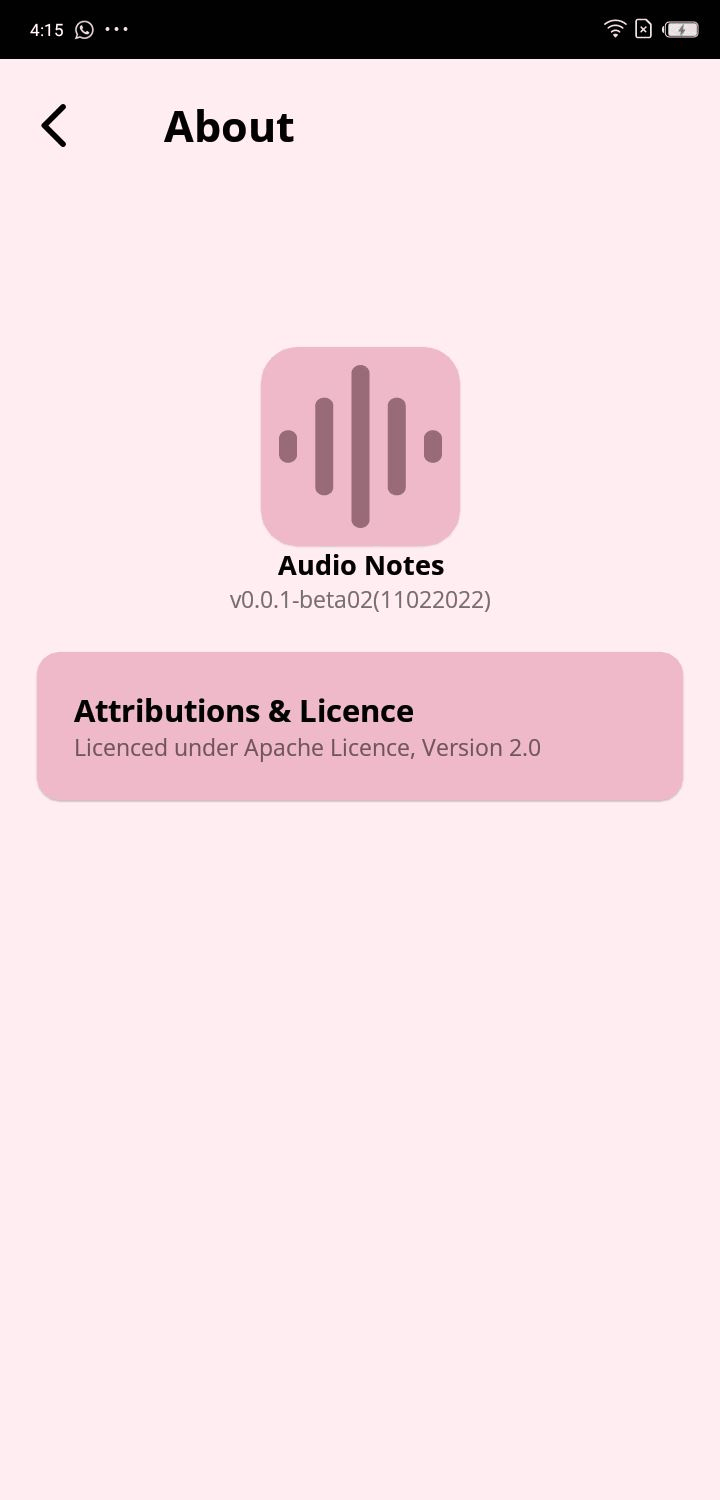 Audio Notes screenshot