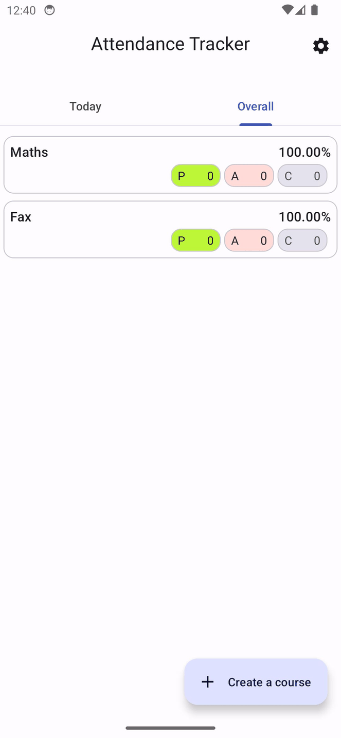 Self Attendance Tracker screenshot