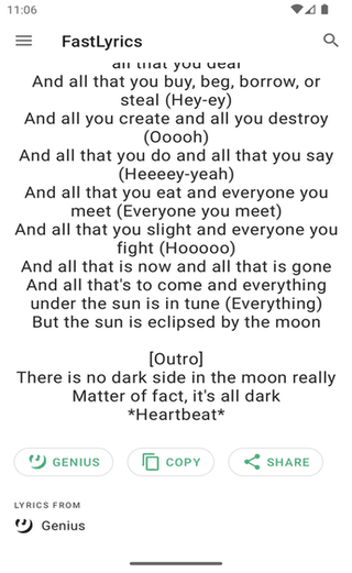 FastLyrics screenshot