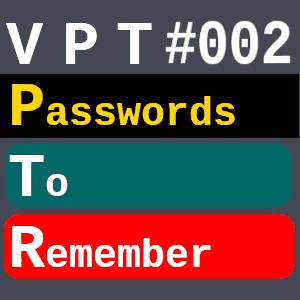 Passwords to remember