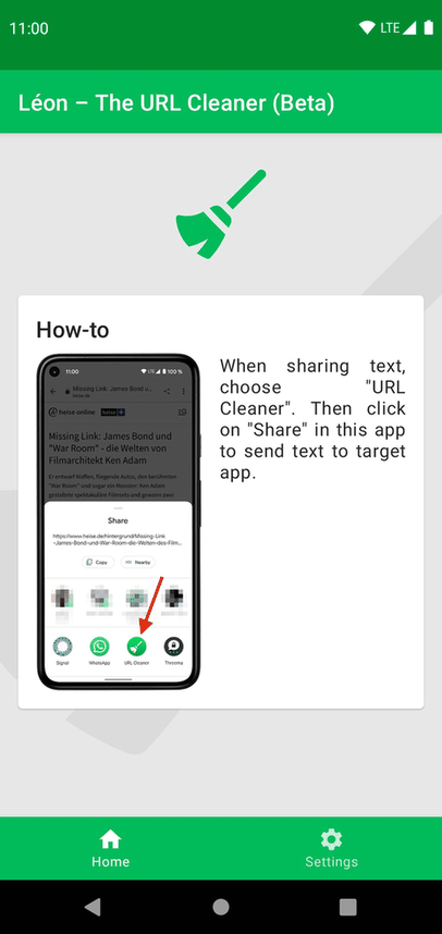 Léon – The URL Cleaner screenshot