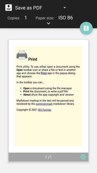 Print screenshot