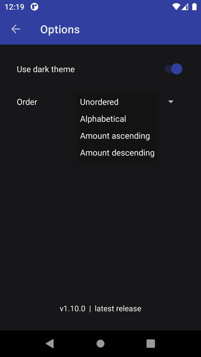 ShoppingList screenshot