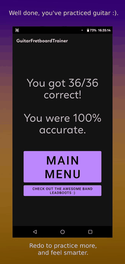 GuitarFretboardTrainer screenshot