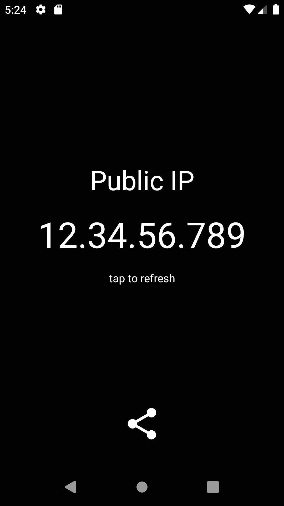 Public IP screenshot