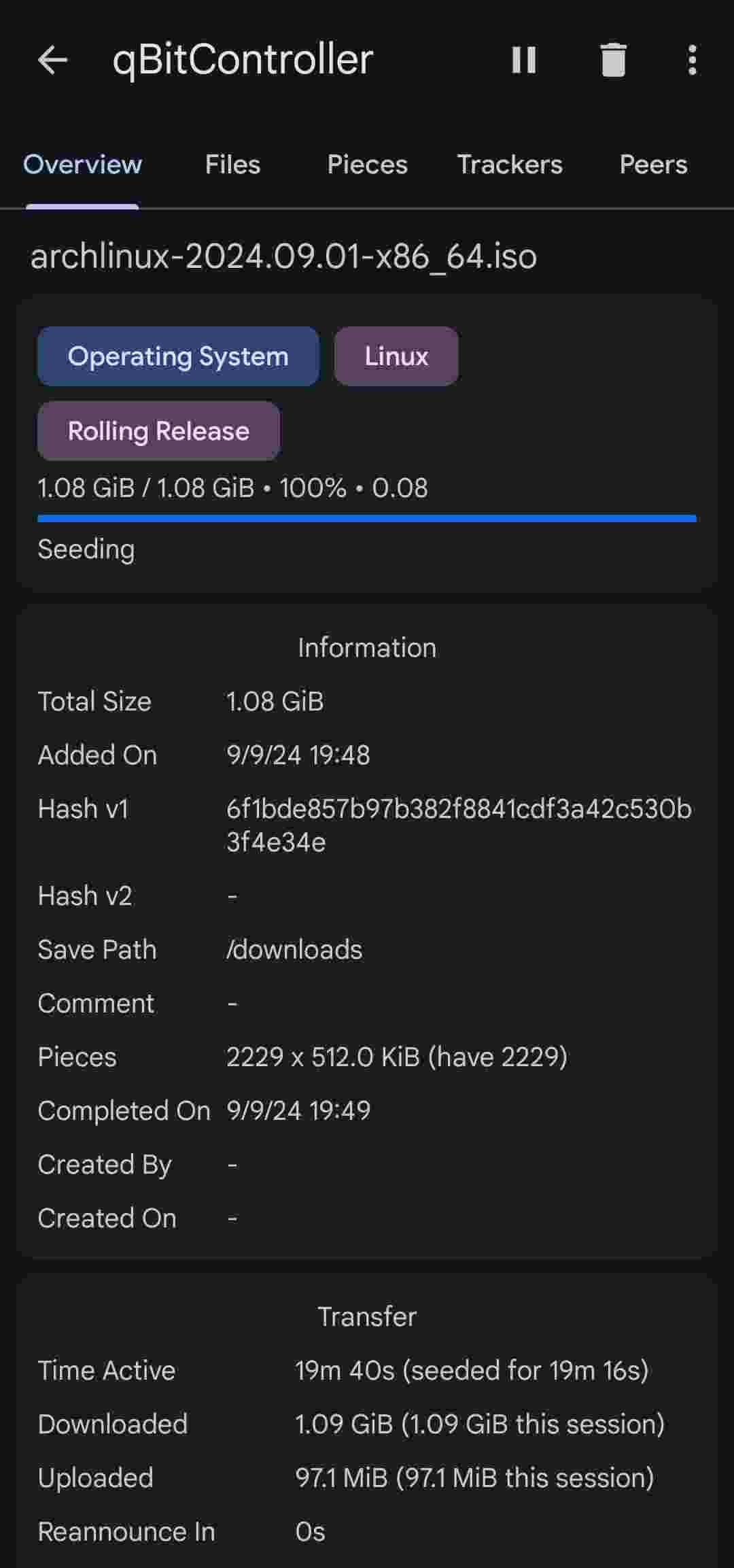 qBitController screenshot