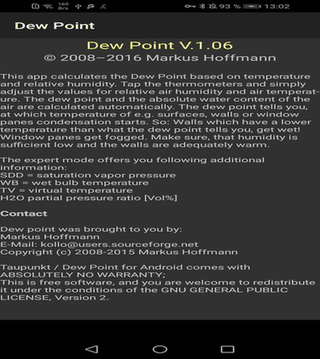 Dew Point screenshot