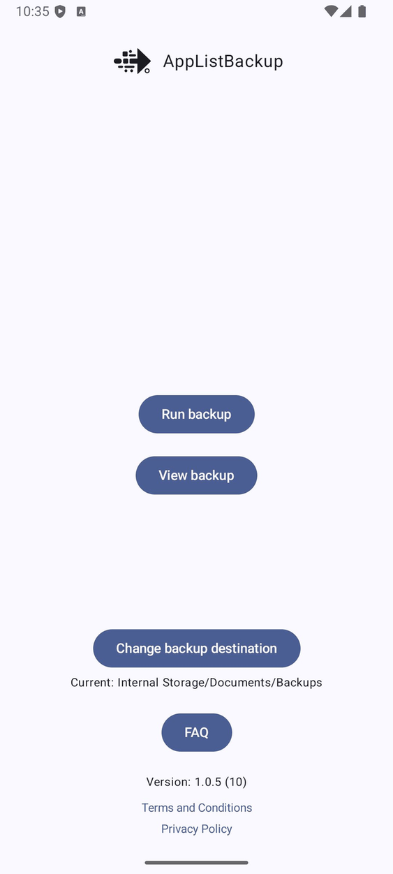 AppListBackup screenshot