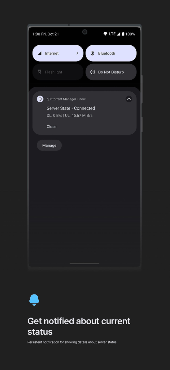 qBittorrent Manager screenshot