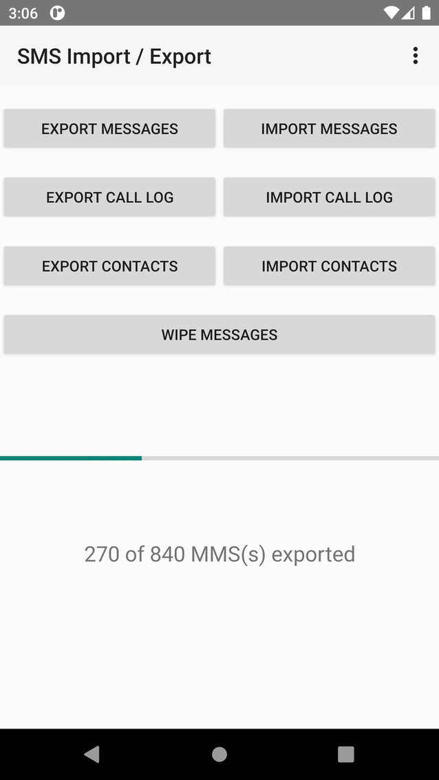 SMS Import / Export screenshot