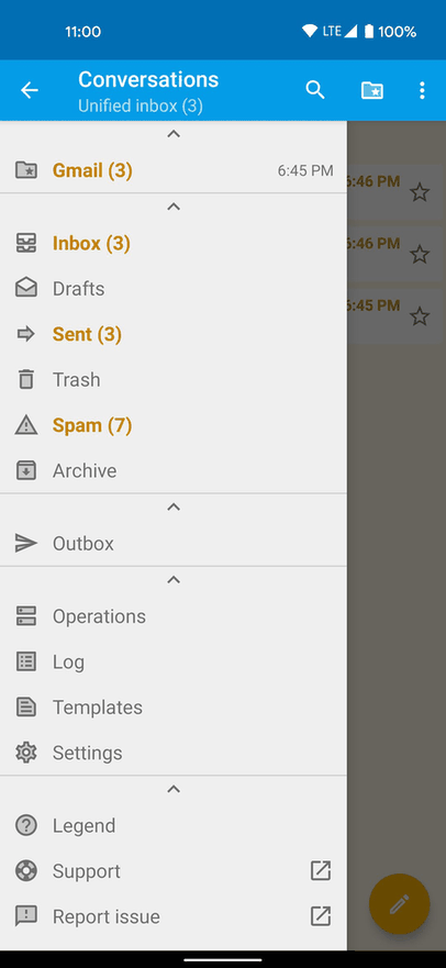 FairEmail screenshot