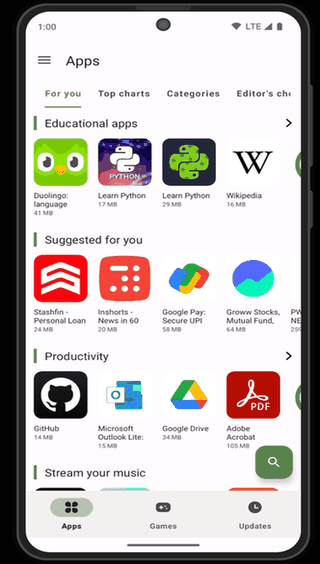 Aurora Store screenshot